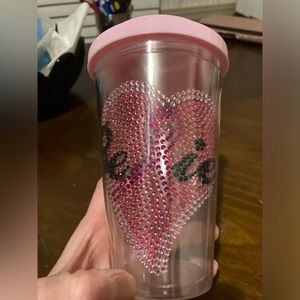 NWT Hard Instulated Cup Breast Cancer Ribbon Believe inside it